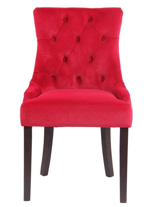 4 db antik Aberdeen bársony étkezőszékből álló készlet, piros