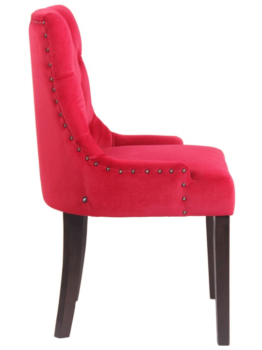 4 db antik Aberdeen bársony étkezőszékből álló készlet, piros