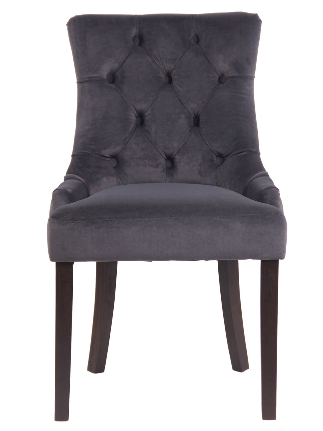 4 db antik Aberdeen bársony étkezőszékből álló készlet, sötétszürke