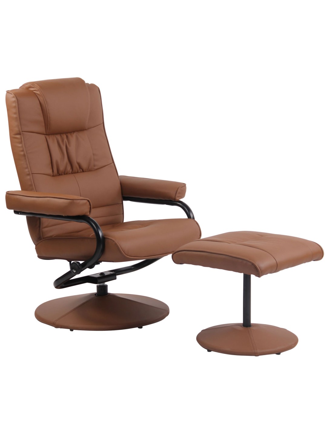 Ennis fotel lábtartóval, világosbarna