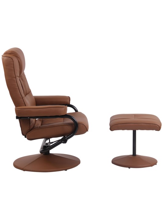 Ennis fotel lábtartóval, világosbarna