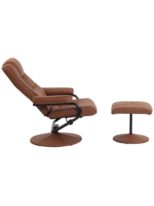 Ennis fotel lábtartóval, világosbarna