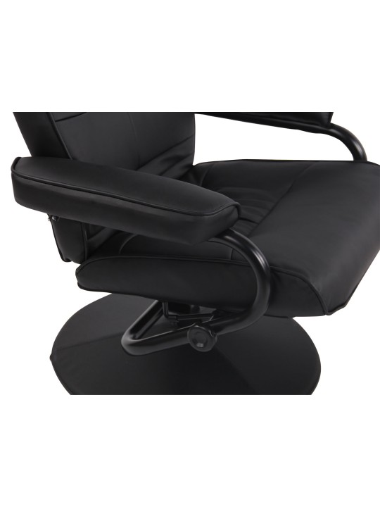 Ennis fotel lábtartóval, fekete