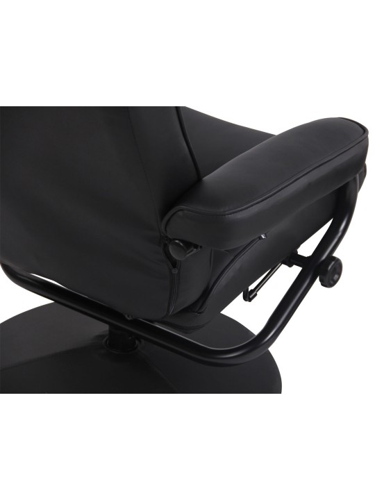 Ennis fotel lábtartóval, fekete