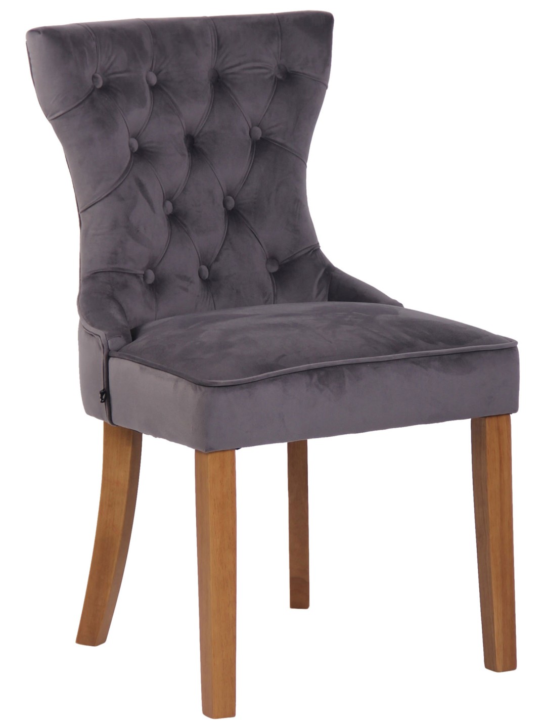 Szék Franca bársony antik-light, sötétszürke