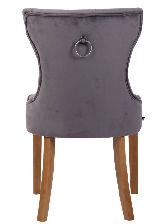 Szék Franca bársony antik-light, sötétszürke