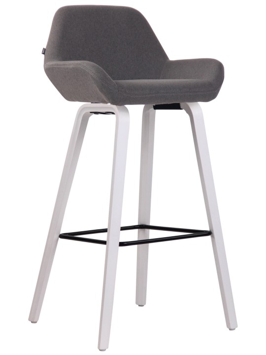 Bárszék Newnan szövet 4 láb vázzal (tölgy), sötétszürke