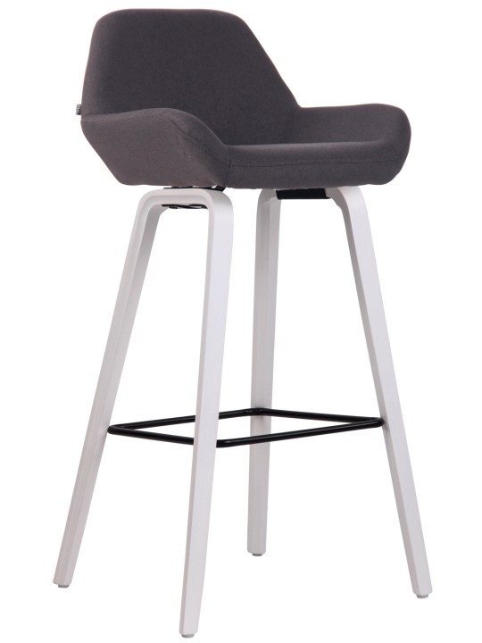 Bárszék Newnan szövet 4 láb vázzal (tölgy), fekete