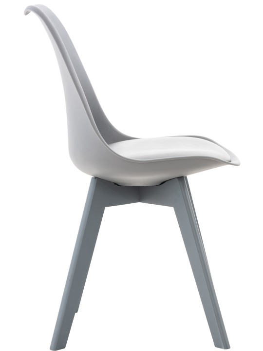 4 db Linares műanyag szék készlet, szürke/szürke 4 db Linares műanyag szék készlet, szürke/szürke