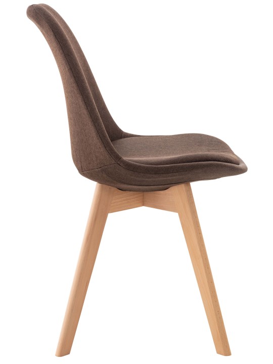 4 székből álló Linares szövet készlet, barna