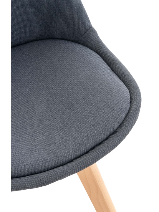 4 székből álló Linares szövet készlet, sötétszürke