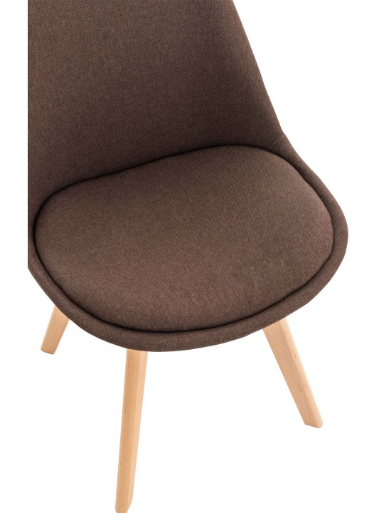 4 székből álló Linares szövet készlet, barna