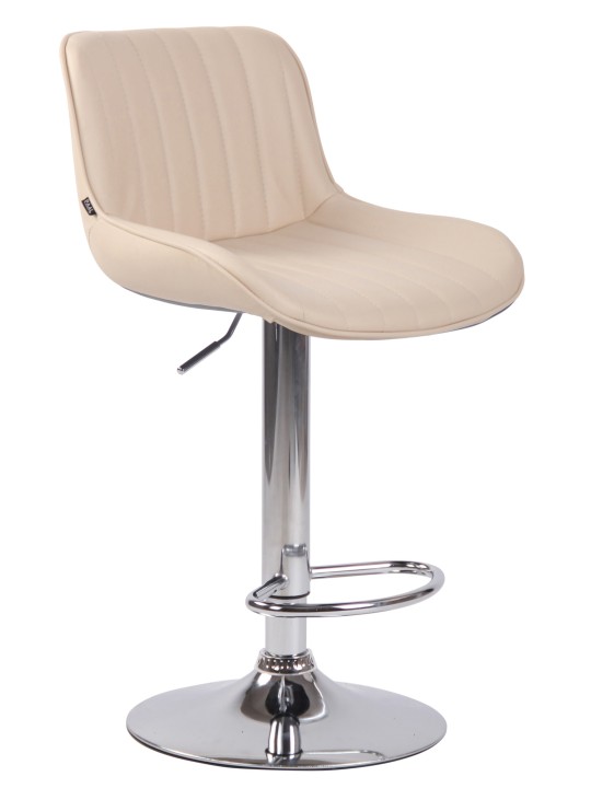 Bárszék Lentini műbőr króm, krém