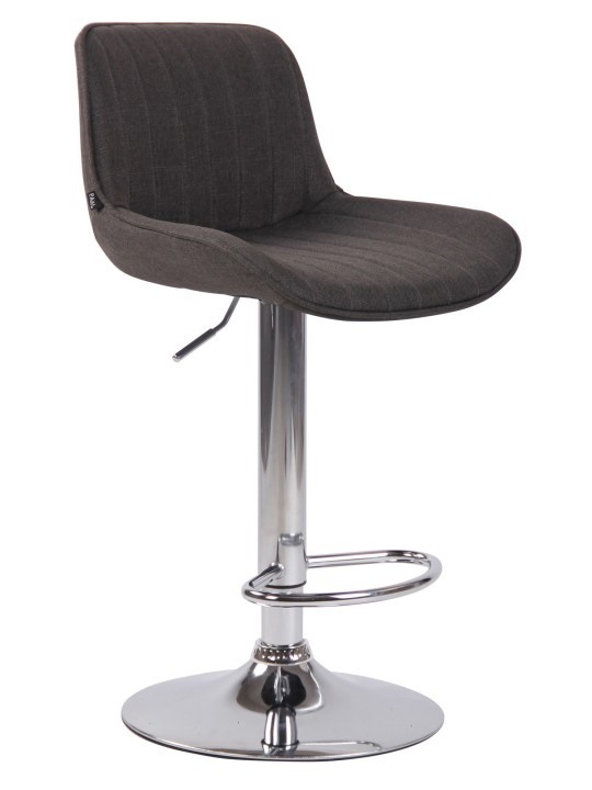 Bárszék Lentini szövet króm, sötétszürke