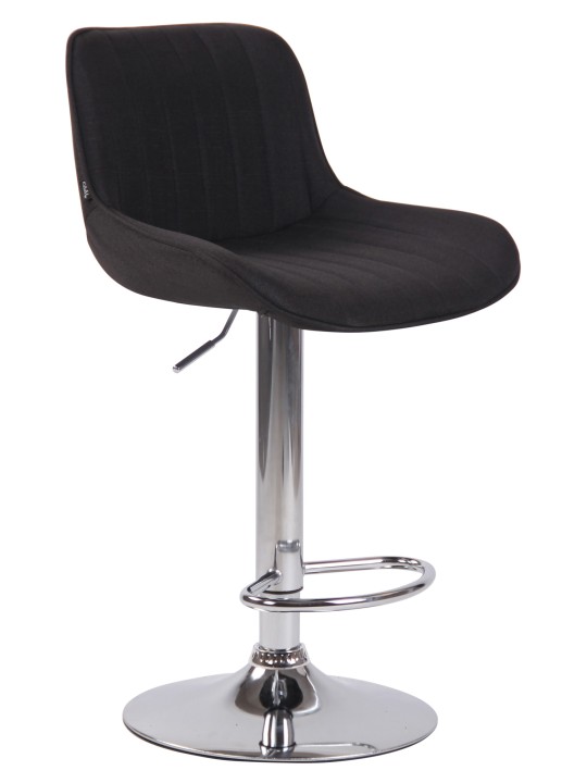 Bárszék Lentini szövet króm, fekete