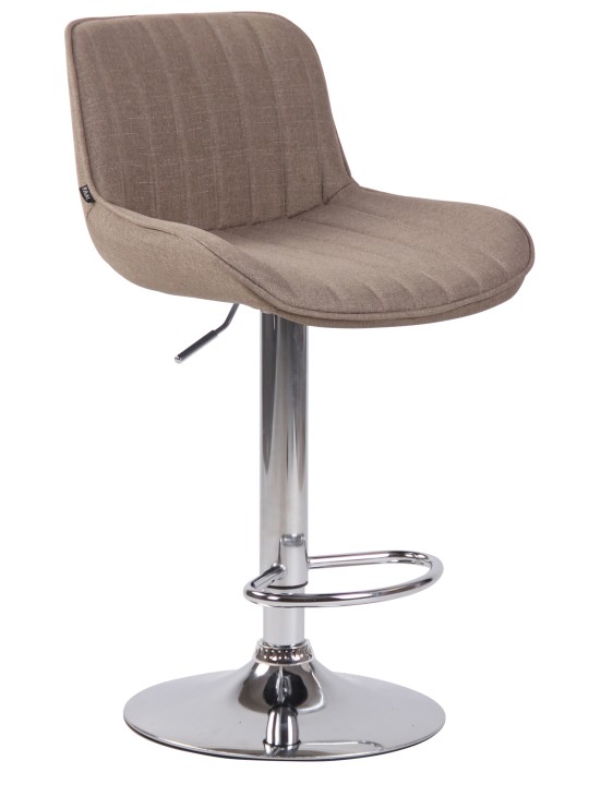 Bárszék Lentini szövet króm, taupe