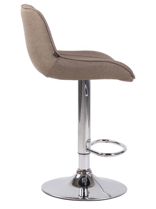 Bárszék Lentini szövet króm, taupe