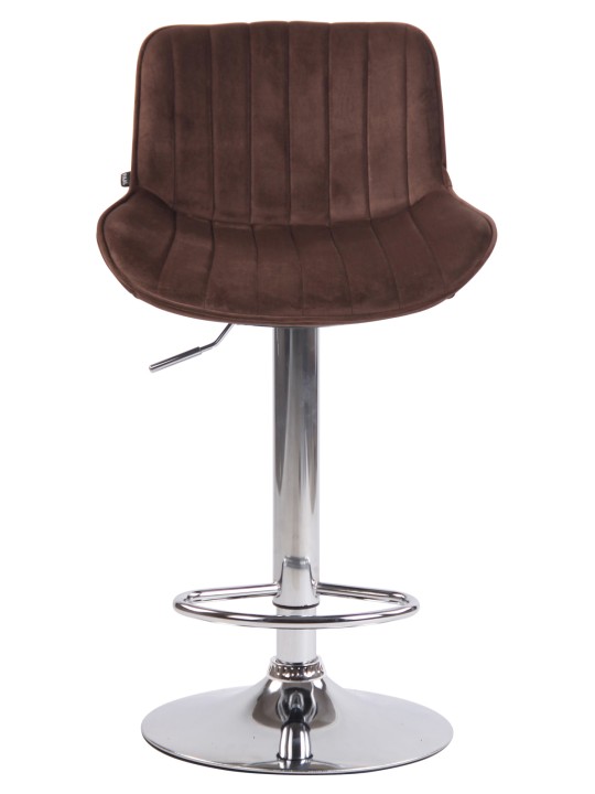 Bárszék Lentini bársony króm, barna