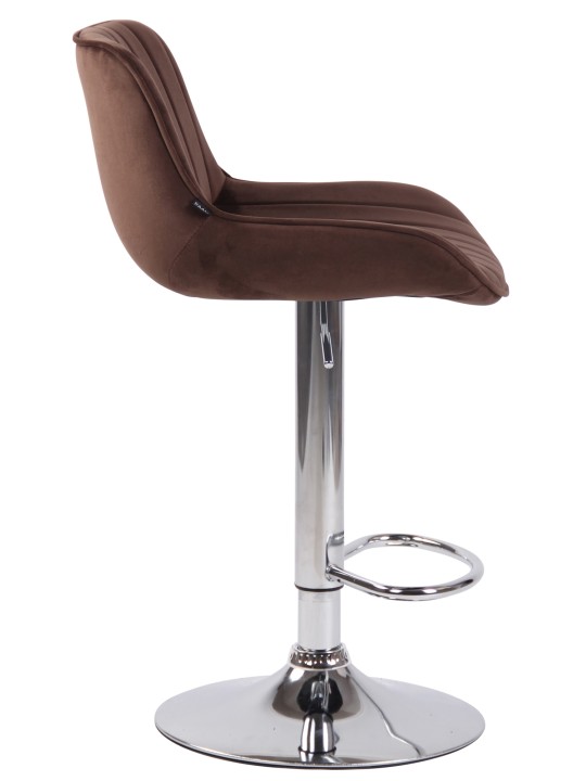 Bárszék Lentini bársony króm, barna