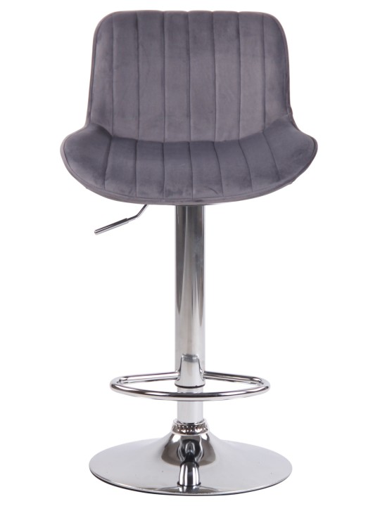 Bárszék Lentini bársony króm, sötétszürke