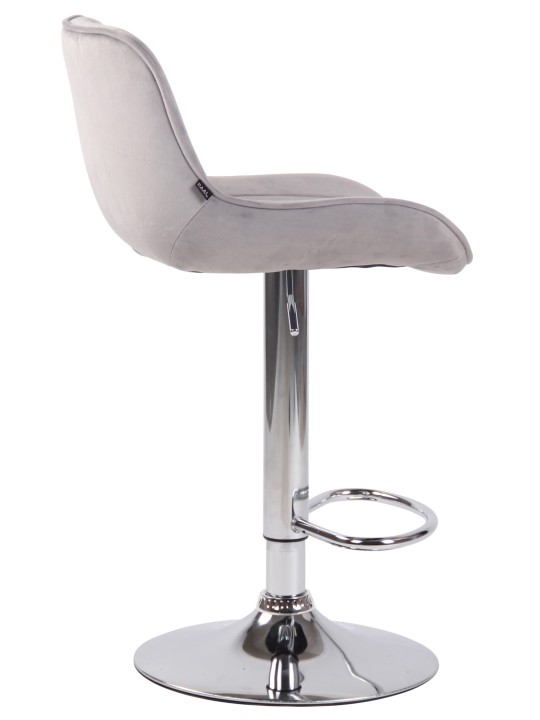 Bárszék Lentini bársony króm, szürke