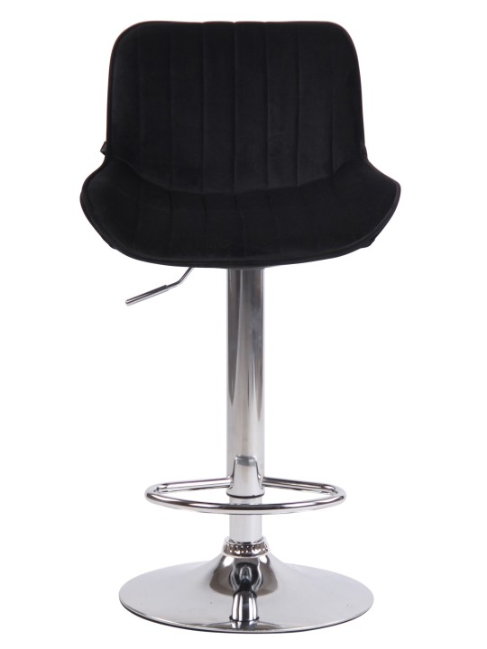 Bárszék Lentini bársony króm, fekete