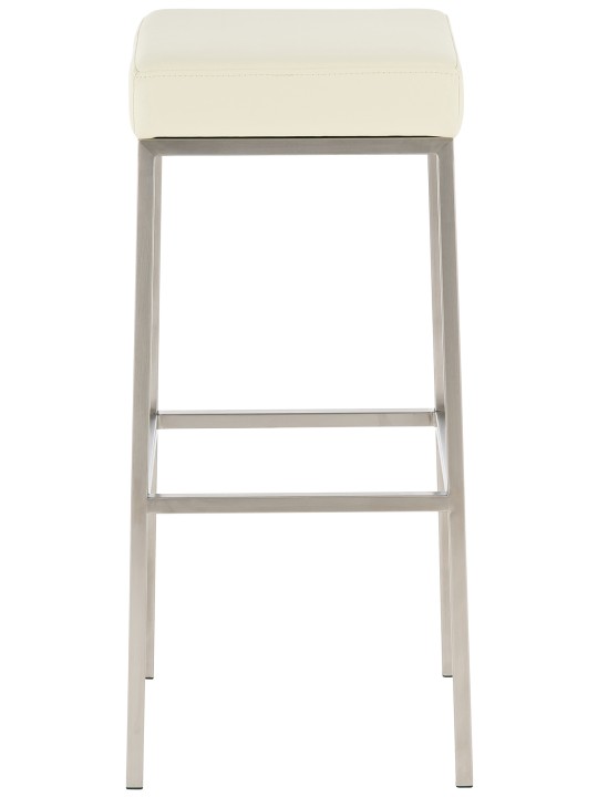 2 bárszék készlet Montreal 85 műbőr rozsdamentes acél, krém