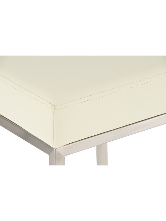 2 bárszék készlet Montreal 85 műbőr rozsdamentes acél, krém