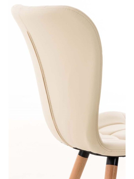 4db étkezőszék Elda műbőr készlet, krém