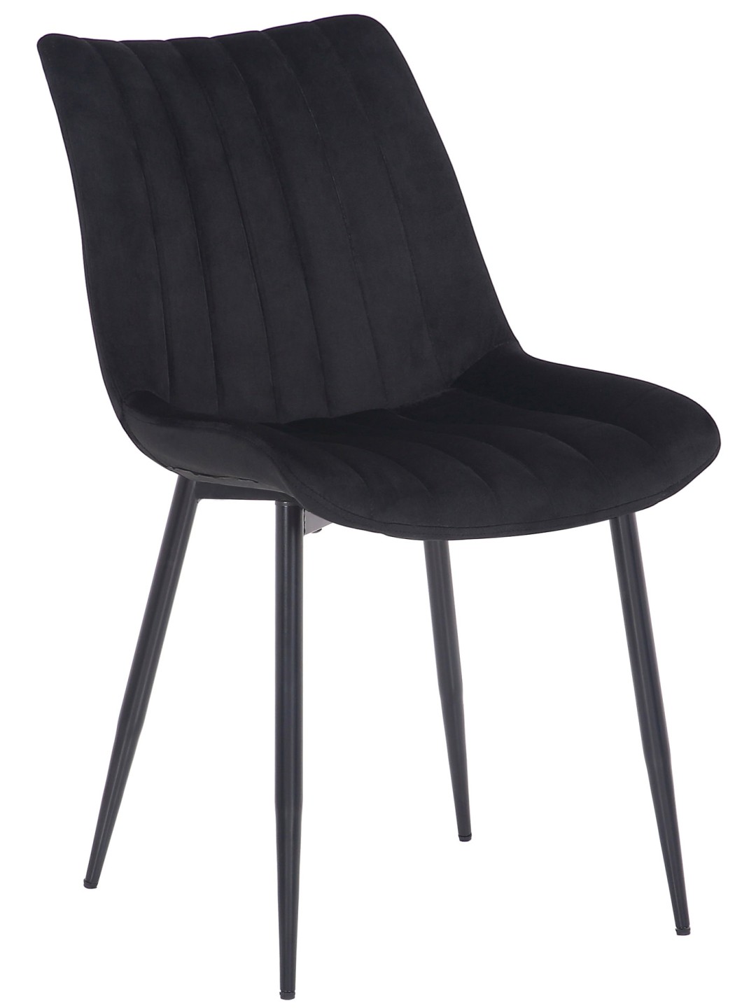 Rahden bársony szék, fekete