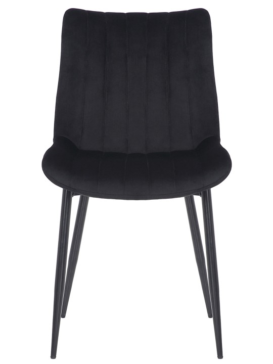 Rahden bársony szék, fekete