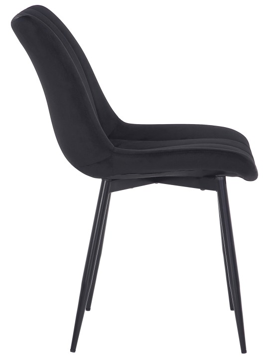 Rahden bársony szék, fekete