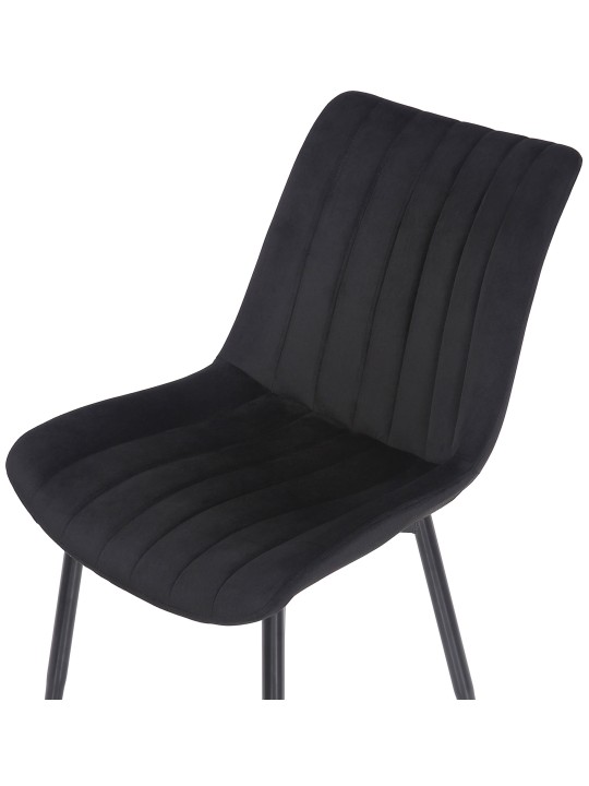 Rahden bársony szék, fekete
