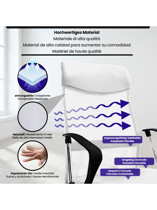 Washingtoni irodai szék, fehér