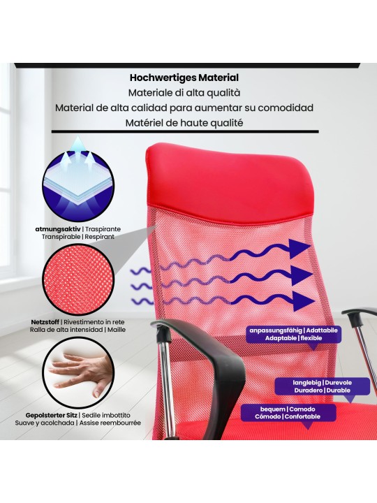 Washingtoni irodai szék, piros