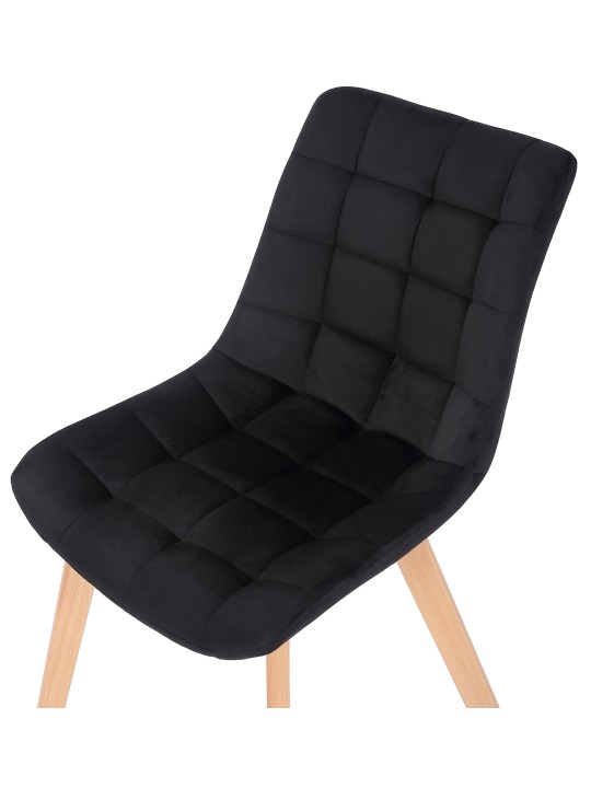 Passaic bársony étkezőszék, fekete