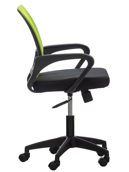 Gesztenyebarna irodai szék, zöld