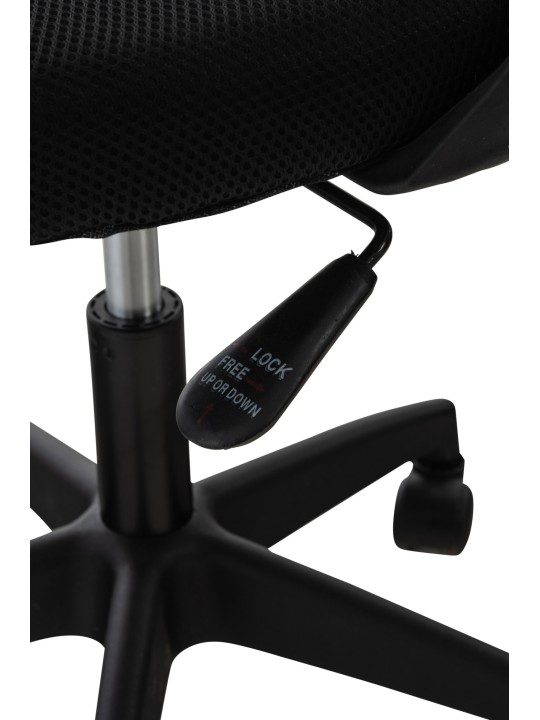 Gesztenyebarna irodai szék, kék