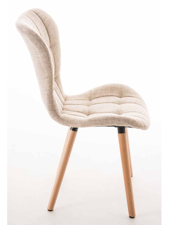 4 székből álló szett Elda natúr anyagból, krém