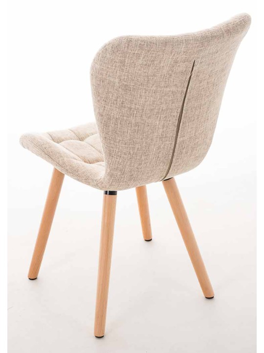 4 székből álló szett Elda natúr anyagból, krém