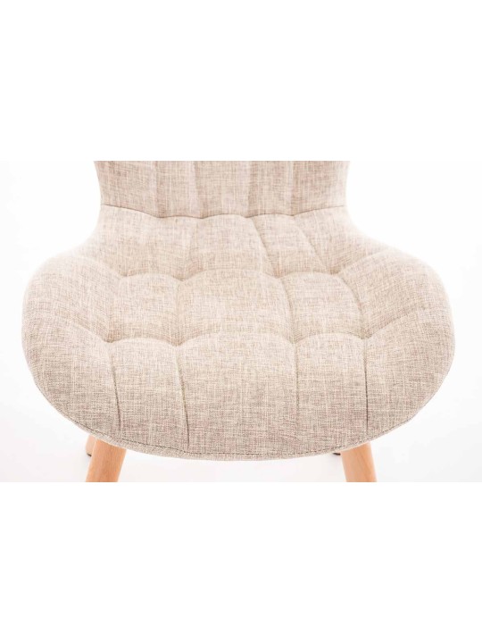 4 székből álló szett Elda natúr anyagból, krém