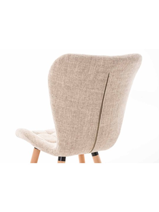 4 székből álló szett Elda natúr anyagból, krém