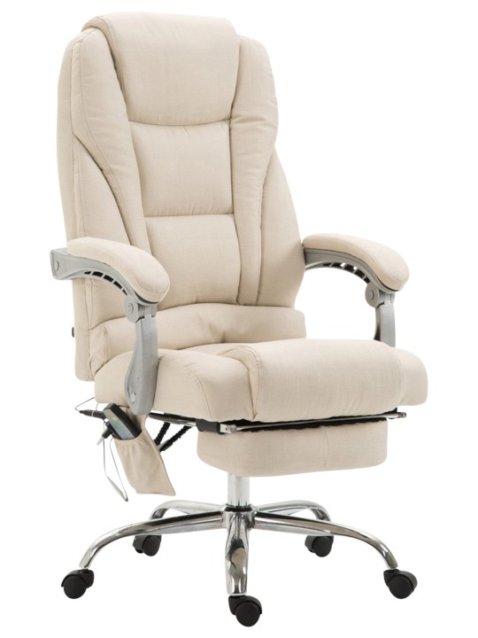 Pacific szövet irodai szék masszázs funkcióval, krém