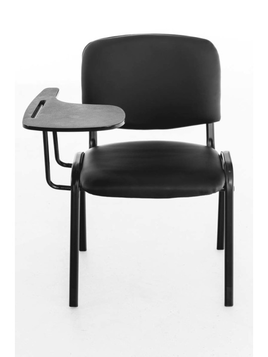 4 db Ken székből álló szett műbőrből készült összecsukható asztallal, fekete