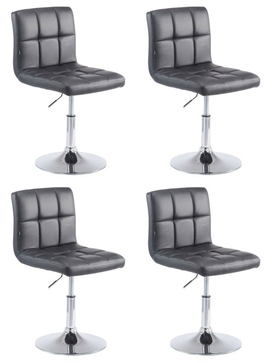 4 db bárszék Palma V2 készlet, fekete