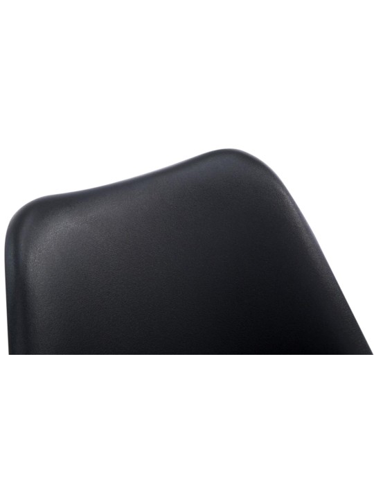 4 db-os Borneo V2 diófa műbőr látogatószék szett, fekete