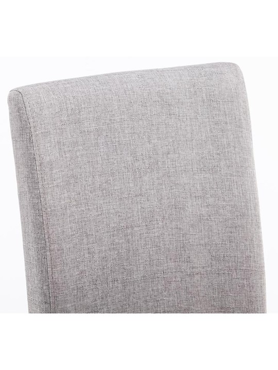 2 étkezőszékből álló Ina szövet cappuccino készlet, világosszürke