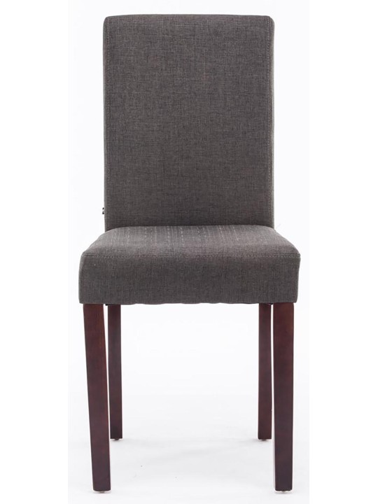 2 étkezőszékből álló Ina szövet cappuccino készlet, sötétszürke