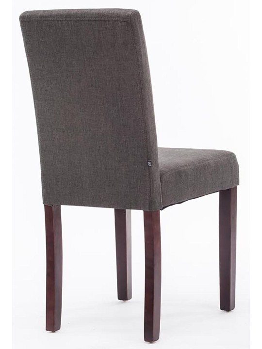 2 étkezőszékből álló Ina szövet cappuccino készlet, sötétszürke