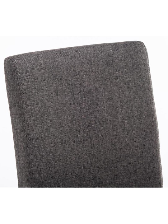 2 étkezőszékből álló Ina szövet cappuccino készlet, sötétszürke